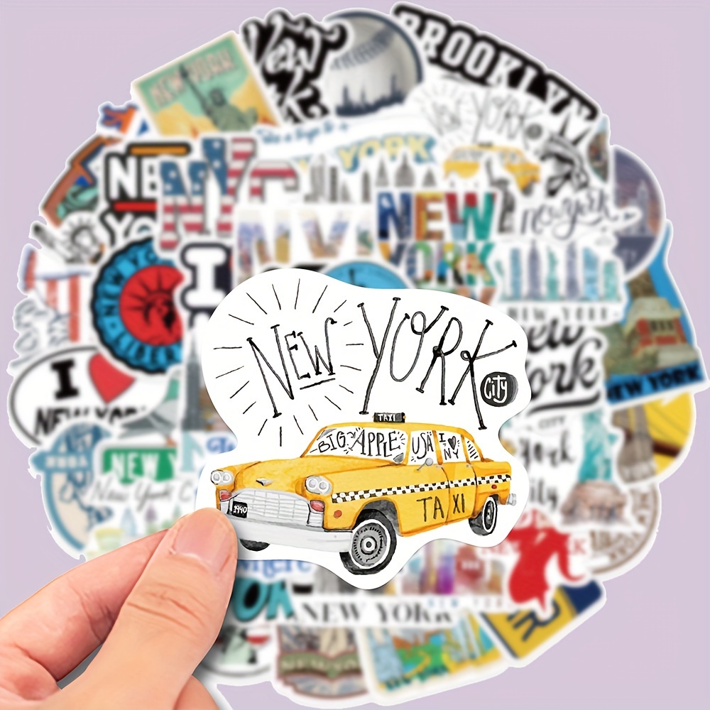 50pcs City Vinyl Stickers Packs For Water Bottle Car Cup Computer Guitar Skateboard Luggage Bike Motorcycle Snowboard
