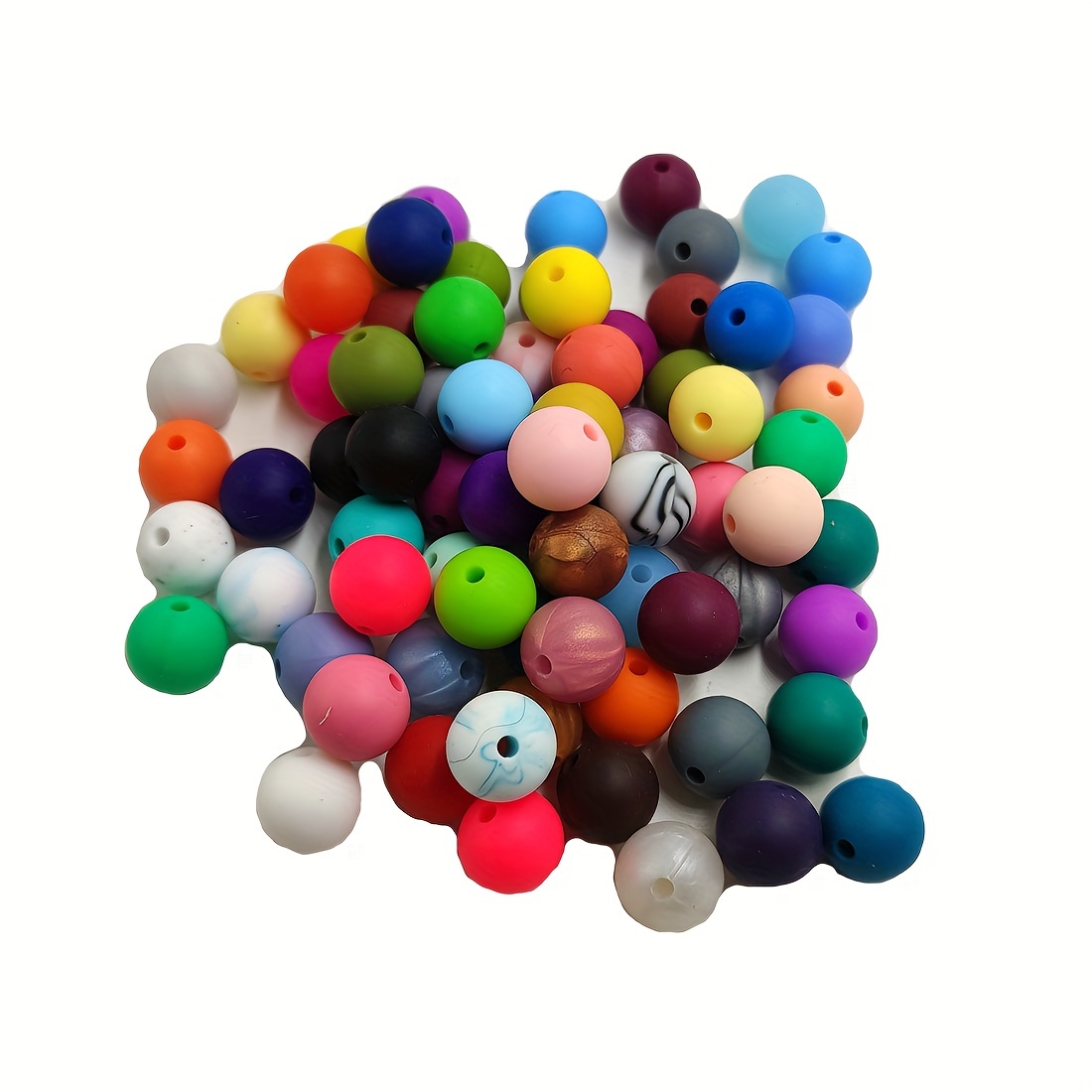 Silicone Colorful Spacer Beads For Jewelry Making Diy - Temu
