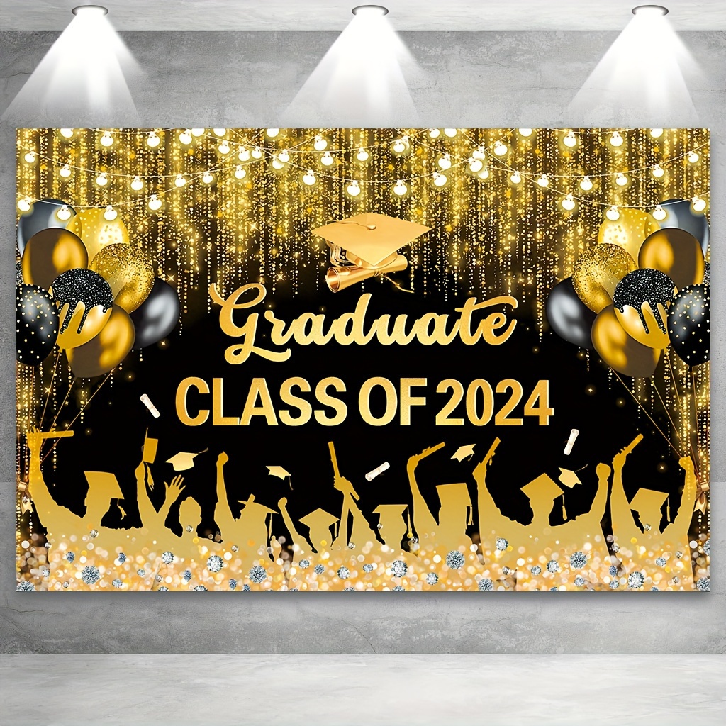 1pc,2024 Graduation Decorations,Class Of 2024 Graduation Banner
