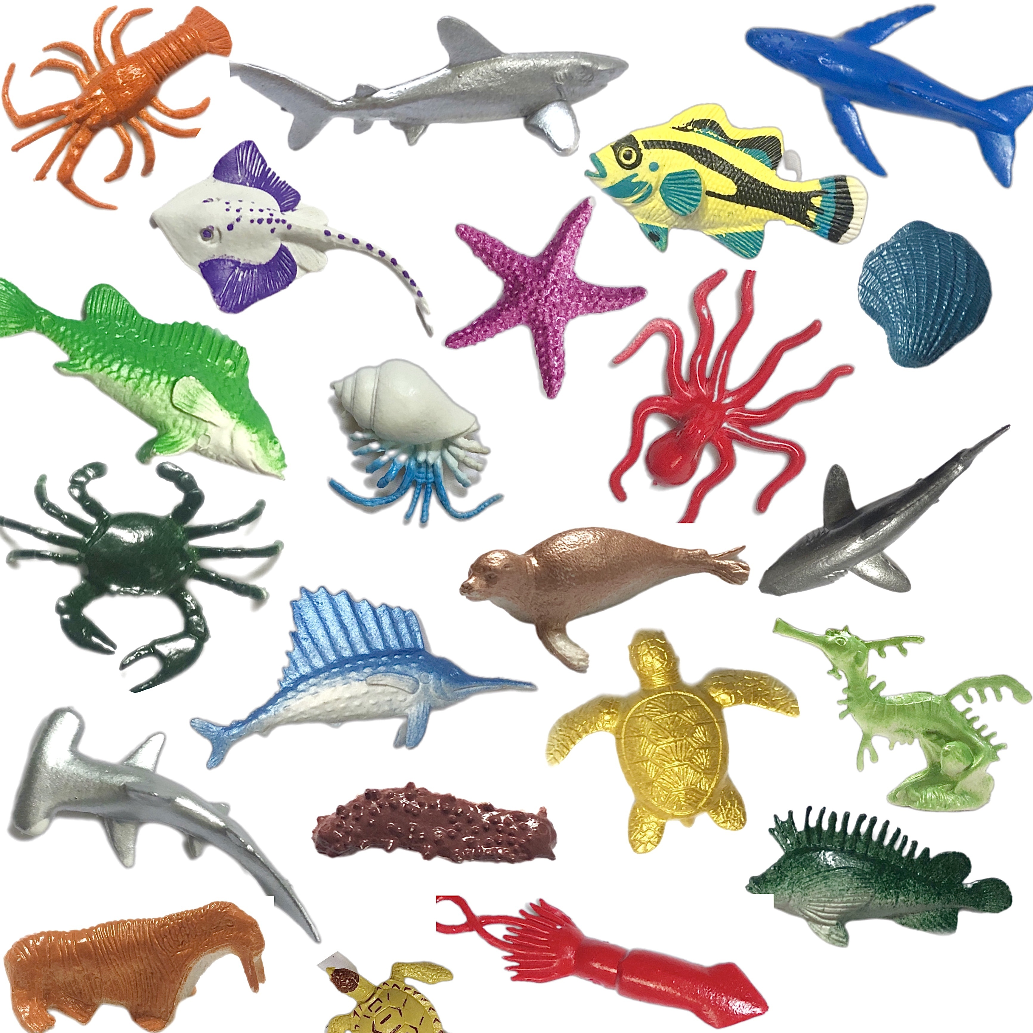 Juego de juguetes de animales marinos, 12 piezas de figuras de mar de  animales para niños, juego realista para amantes del mar, incluye gran  tiburón