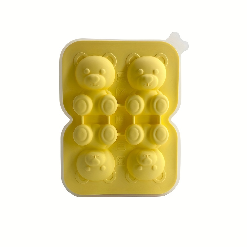 1pc Cute Bear Ice Cube Tray, Home Silicone Mold, Cartoon Ice Cream Style  Ice Box, Ice Mold For Ice Ball And Ice Bear