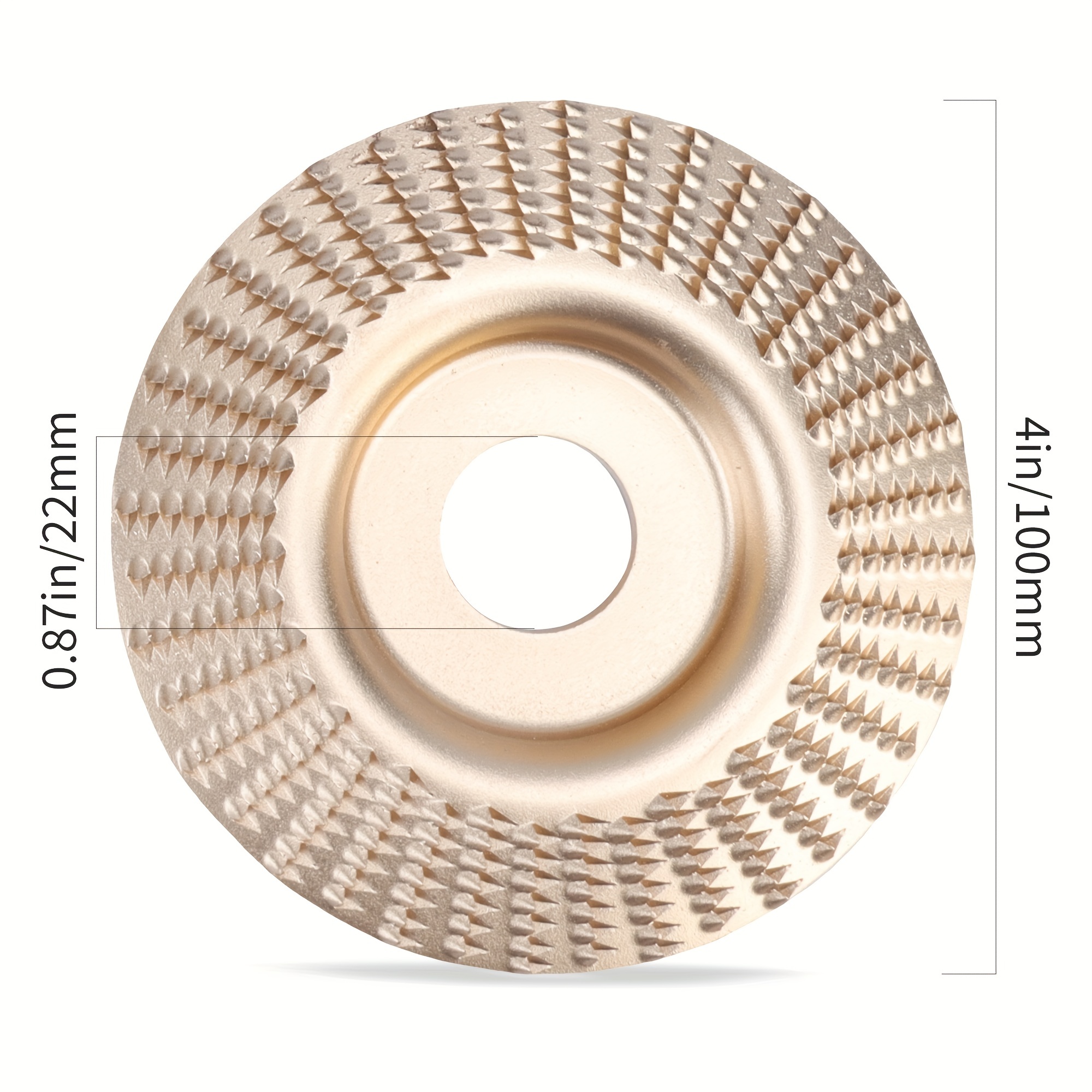 Juego de 3 discos de tallado de madera para amoladora angular de 4 pulgadas  con eje de 5/8 pulgadas, disco de moldeo para amoladora de tocones