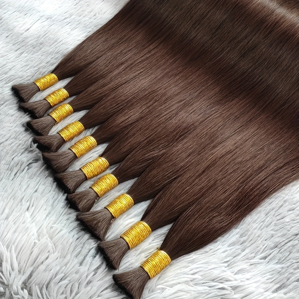 Bulk Human Hair Straight Hair Braiding No Weft Hair - Temu