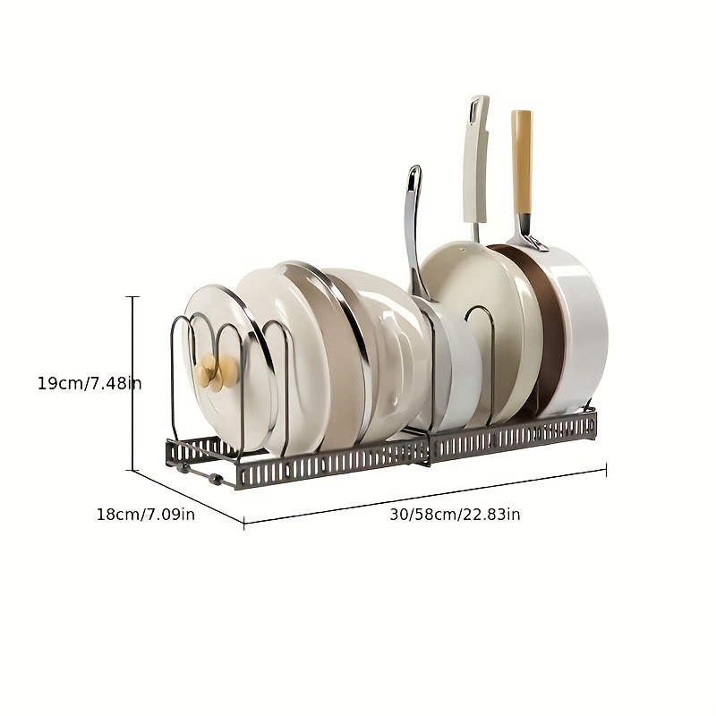 Pot Rack Organizer Telescopic Pots And Pans Organizer For - Temu