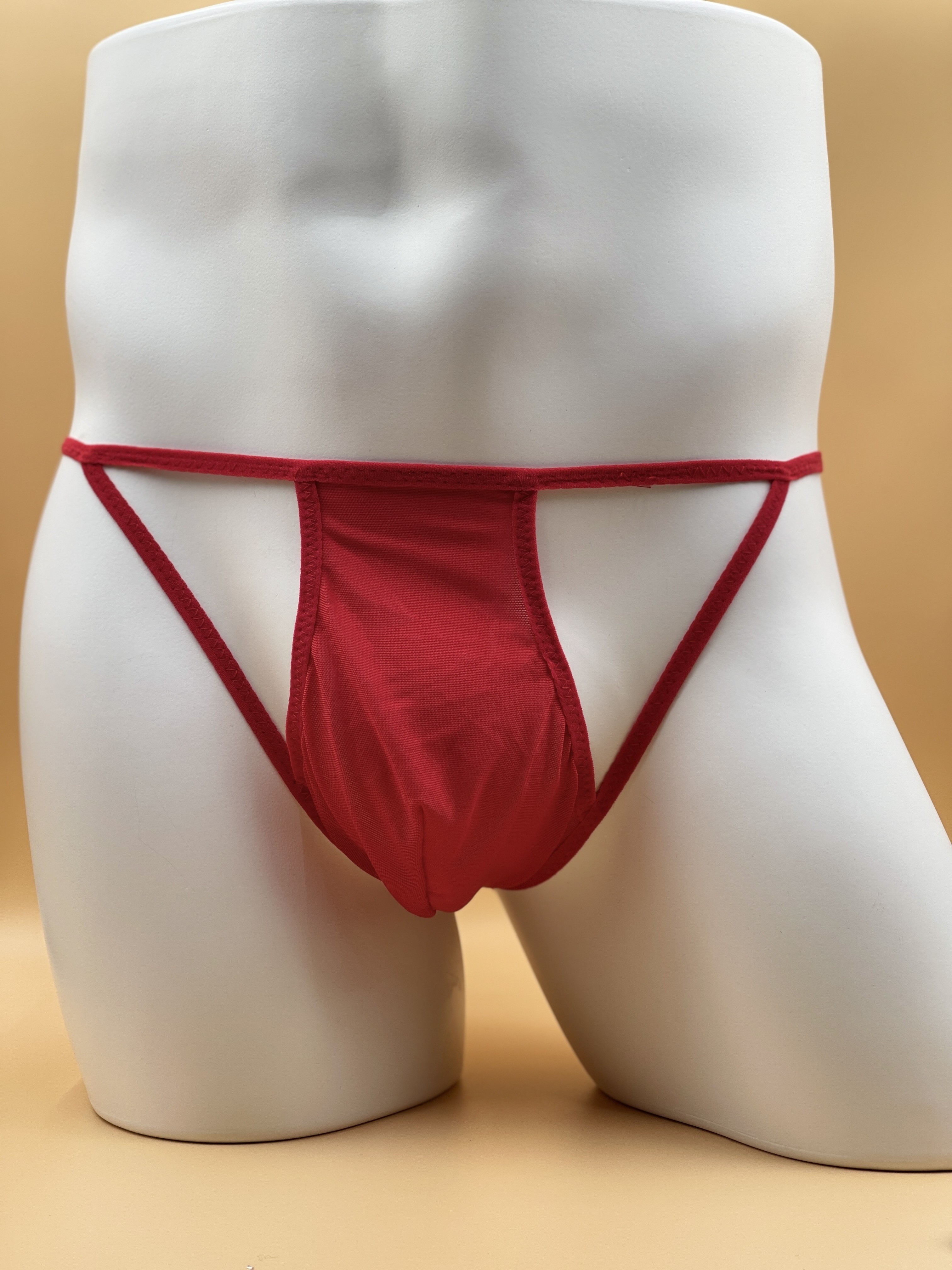 Men's Sexy Low Waist Thongs Mesh See Thongs Underwear - Temu Canada