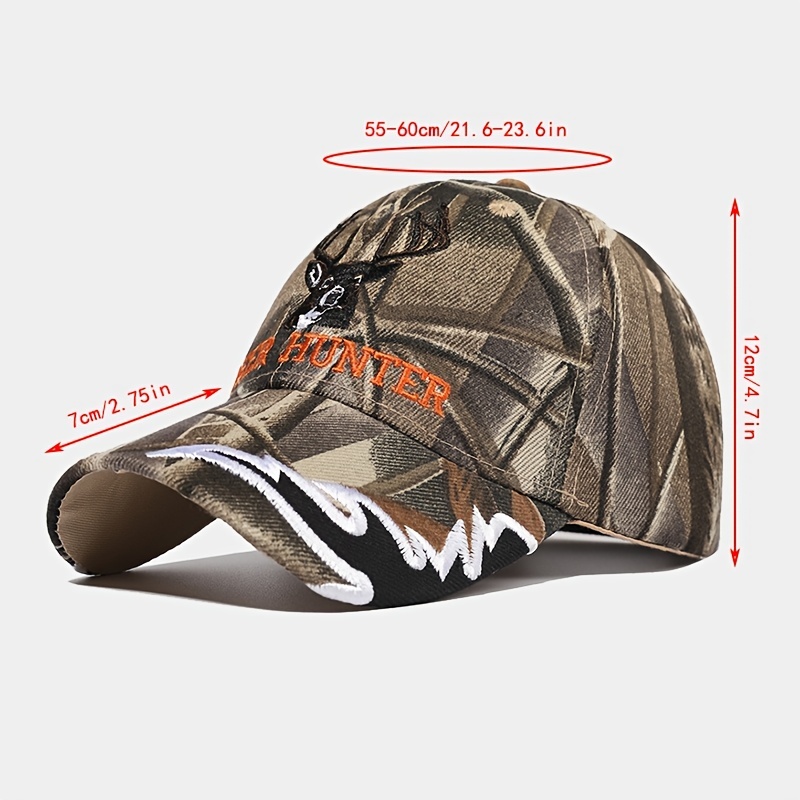 Animal Deer Embroidery Camouflage Baseball Outdoor Fishing Tactical Jungle  Sunscreen Peaked - Jewelry & Accessories - Temu