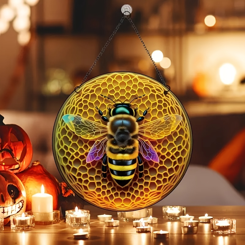 Bee Honeybee Vintage Bee Acrylic Window Decor/ Car Ornament