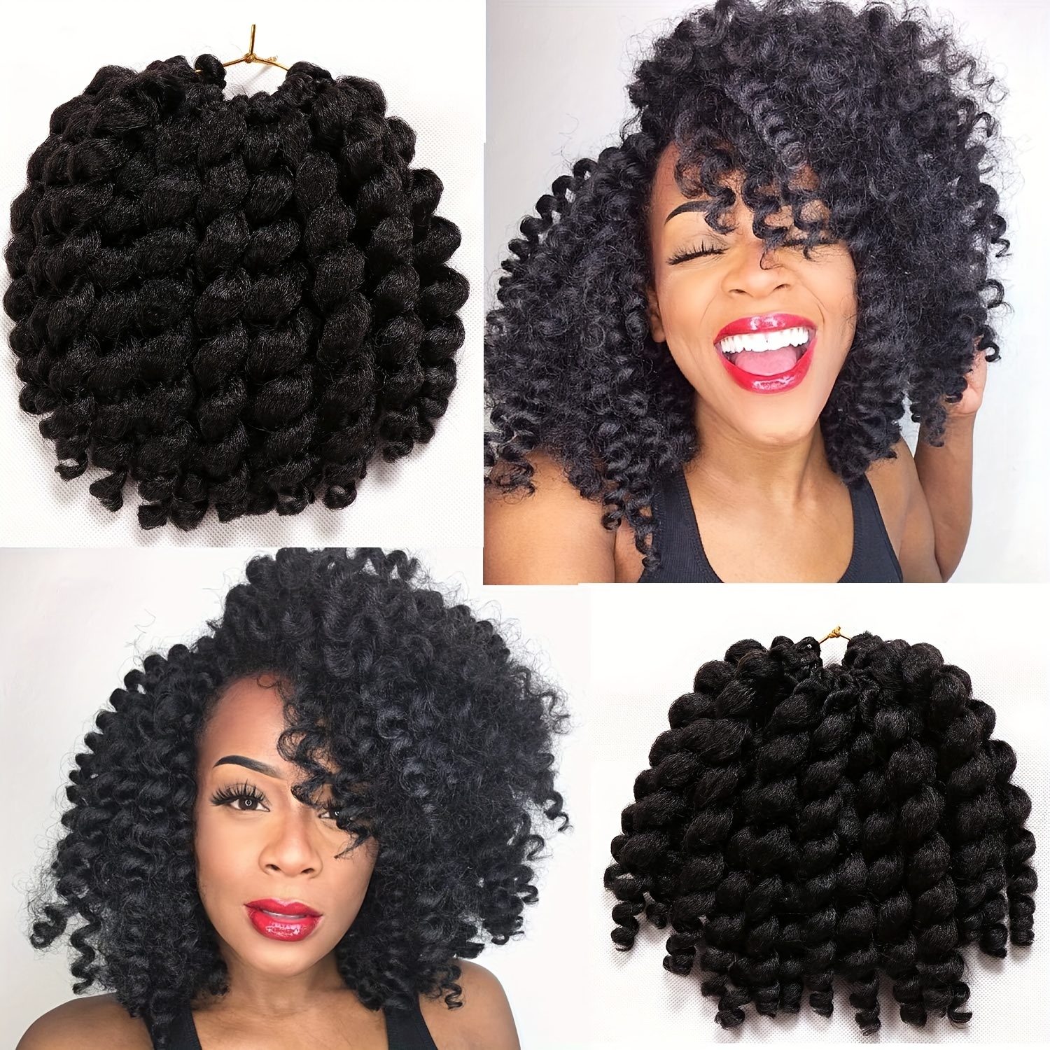 Curly Crochet Hair Wavy Crochet Hair Ombre Synthetic - Temu Bulgaria