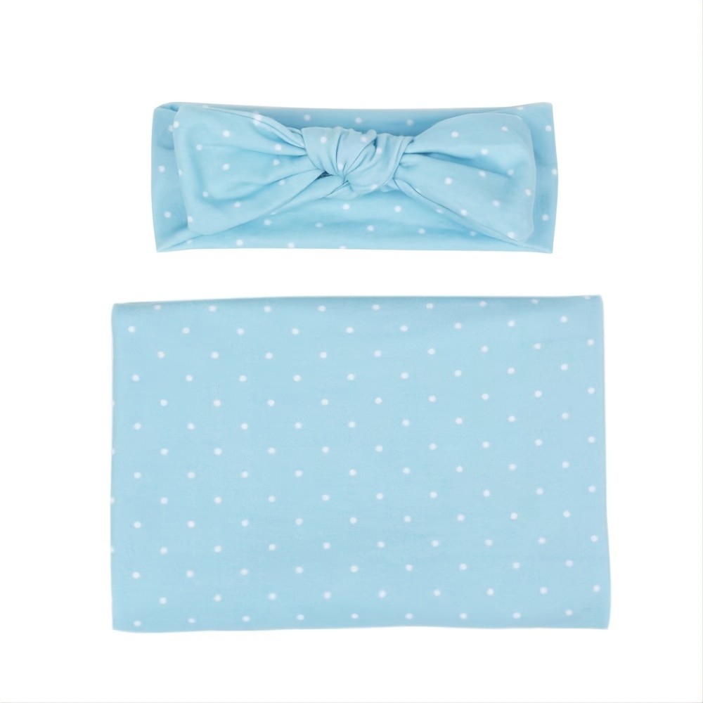 Baby Swaddle Wrap Cloth with Rabbit Ears Hairband Set