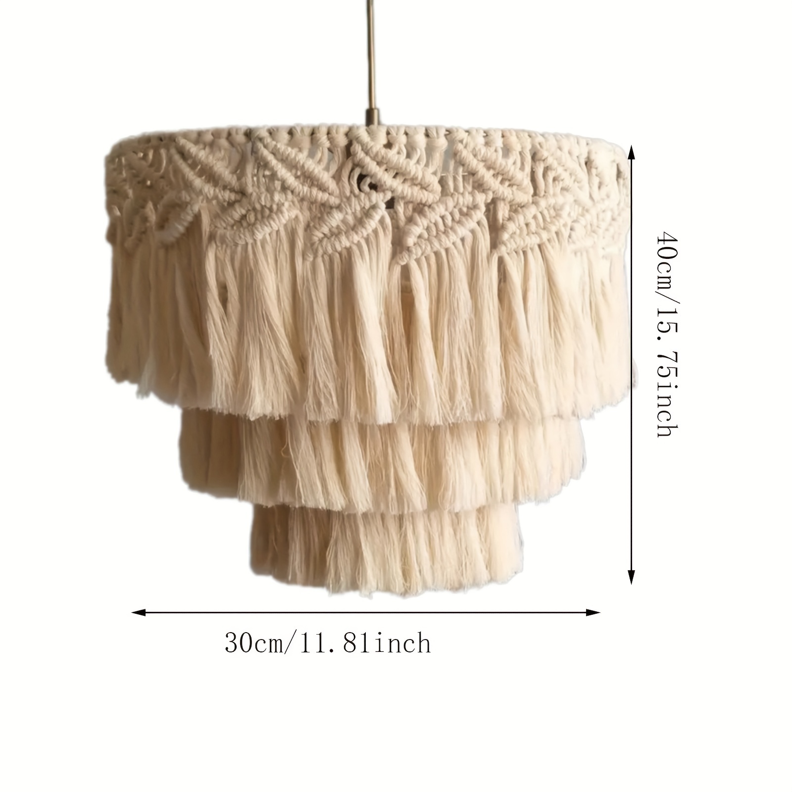 White tassel store lamp shade