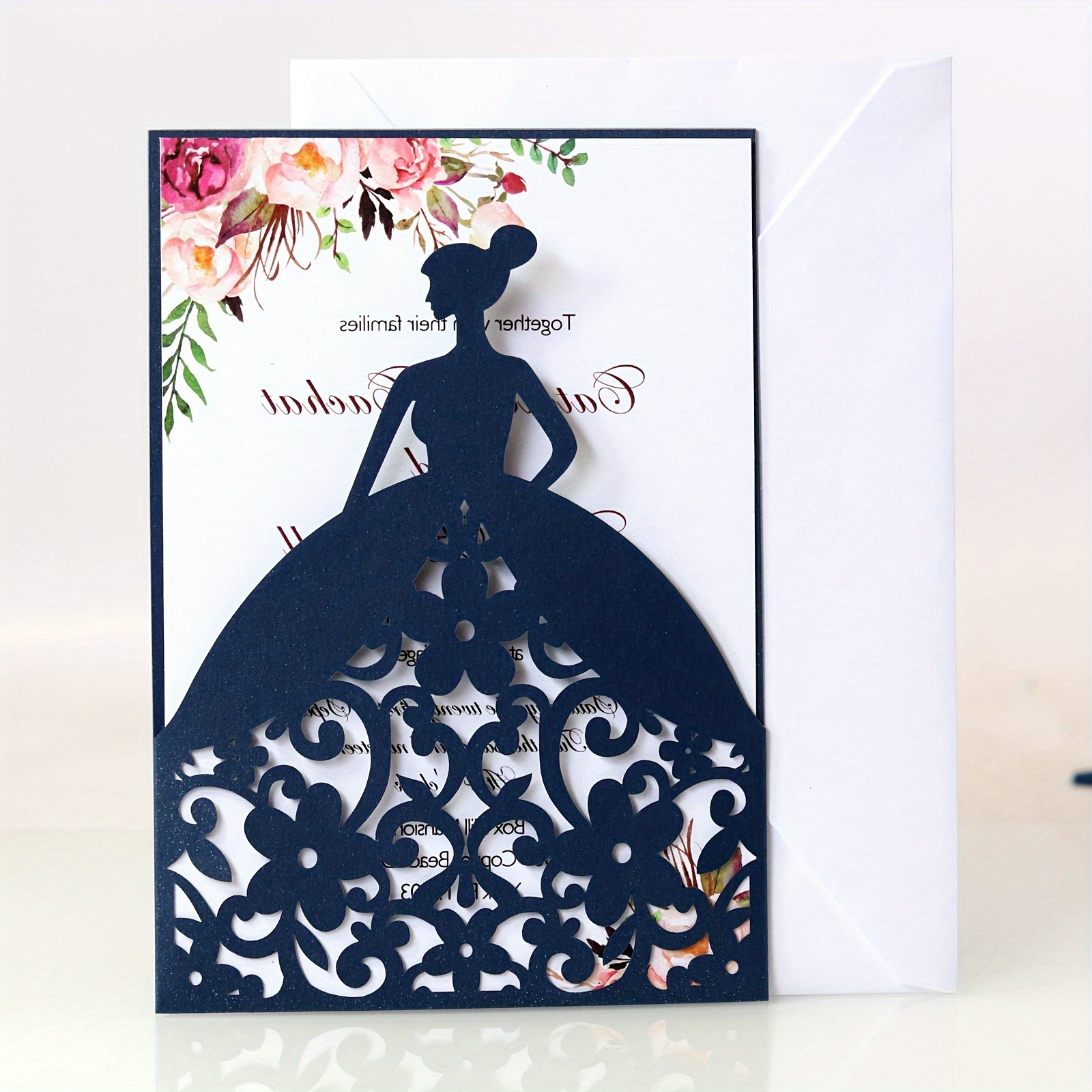 Paper Laser Cut Invitations Luxury 3 d Card Multi color For - Temu