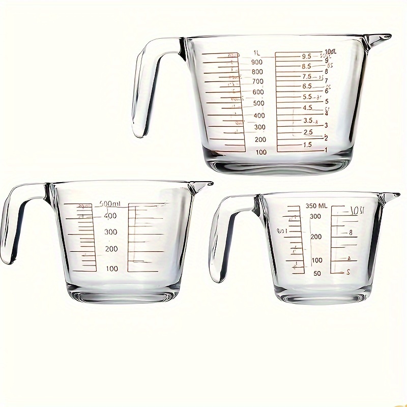 

1 500ml Glass Measuring Cup For Precise Measurement, Heat Resistance, Microwave And Oven Safety