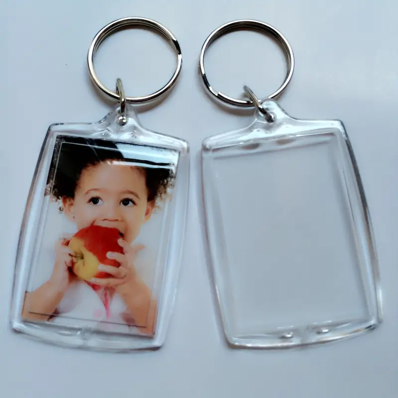 Acrylic Photo Frame Keyring Keychains clear Picture Keychain - Temu