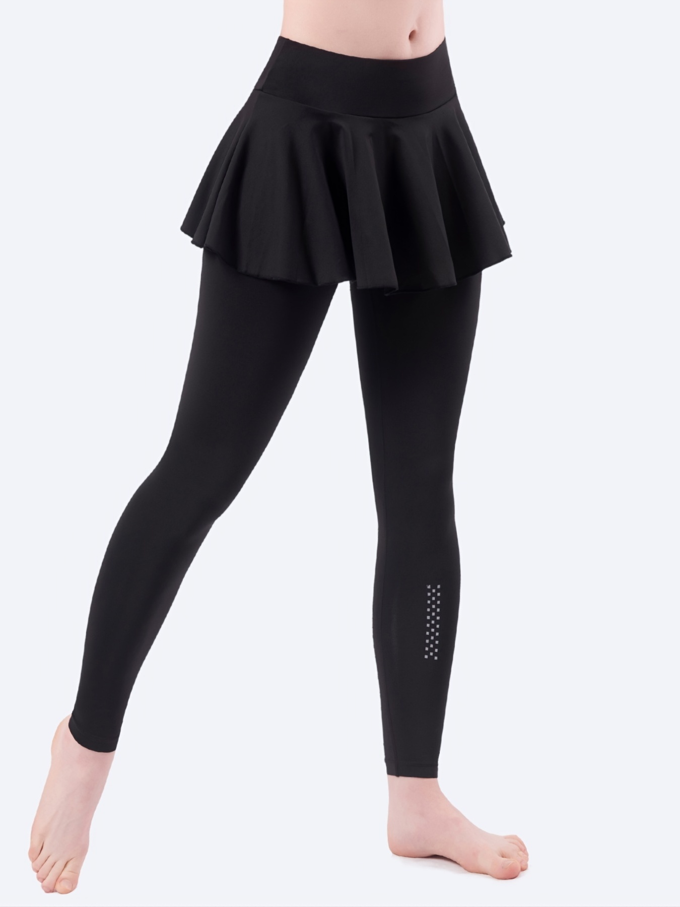 Women Side Pocket Fitness Yoga Pants Sports Skirt High Waist 2 in