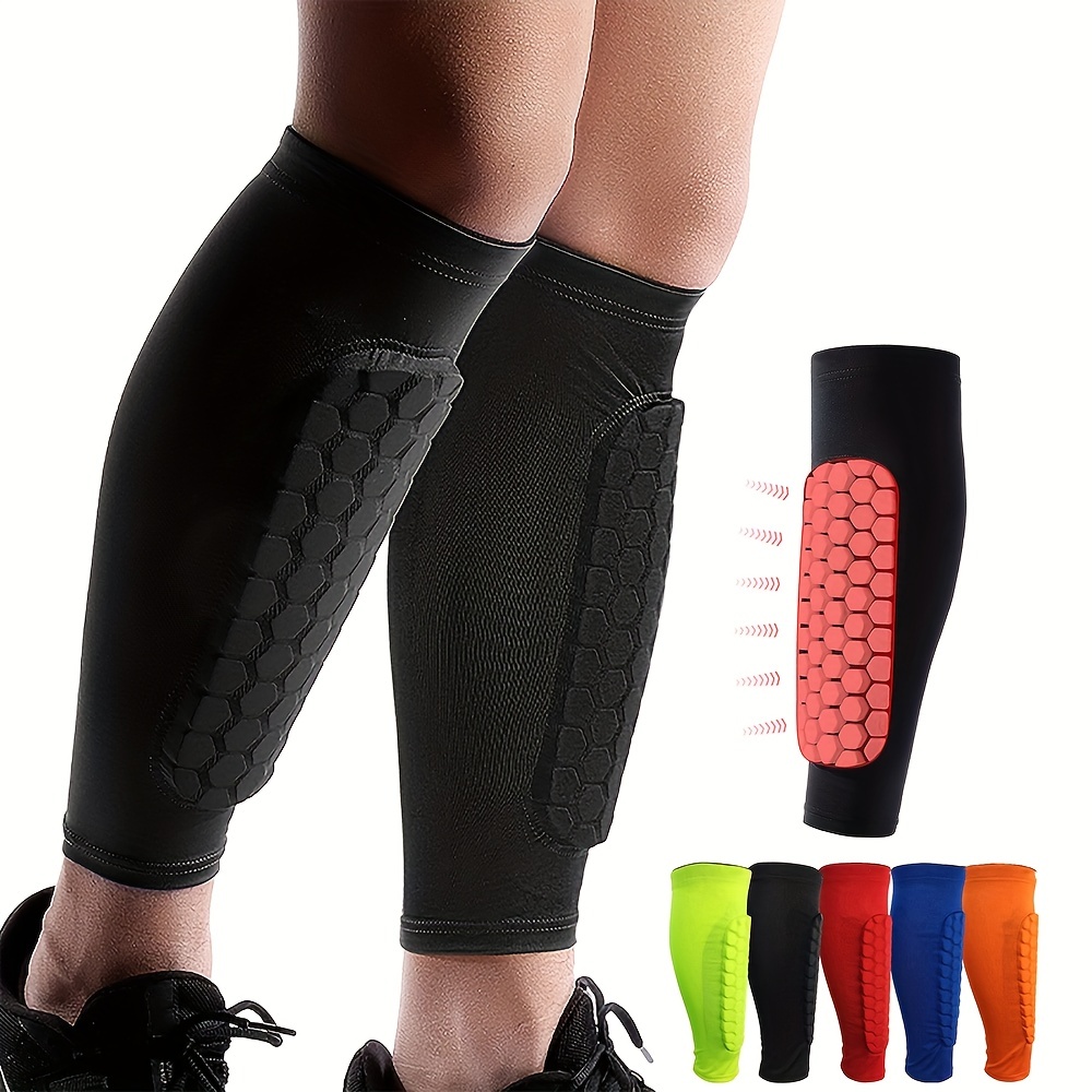 2X Basketball Honeycomb Pad Knee Support Leg Long Compression Sleeve Socks  Brace