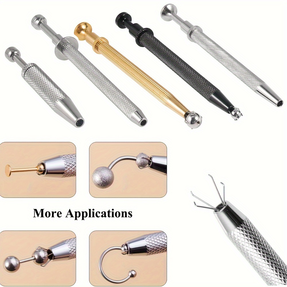 Piercing Ball Grabber Tool Pick Up Tool With 4 Prongs Holder