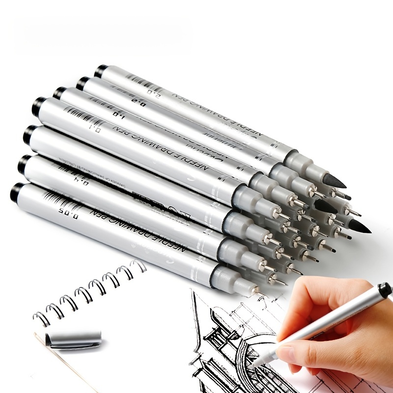 Micro pen Fineliner Ink Pens Black Micro Fine Point Drawing - Temu
