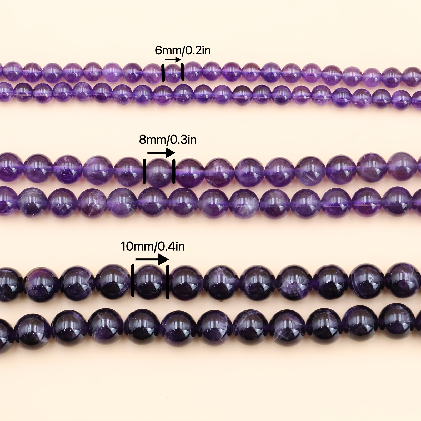 Natural High Round Amethyst Loose Beads