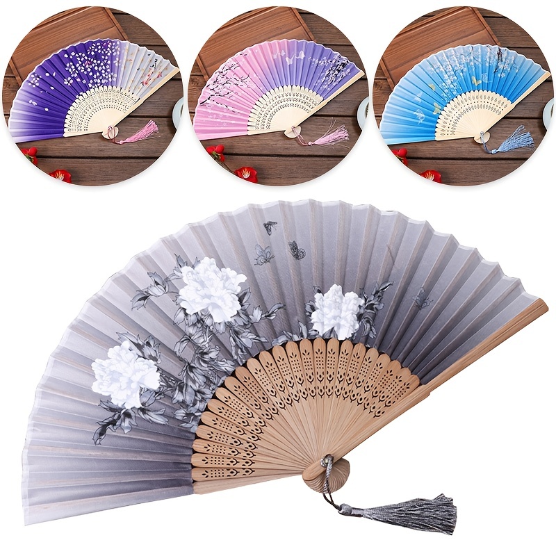 Vintage Flower Fan Summer Folding Fan