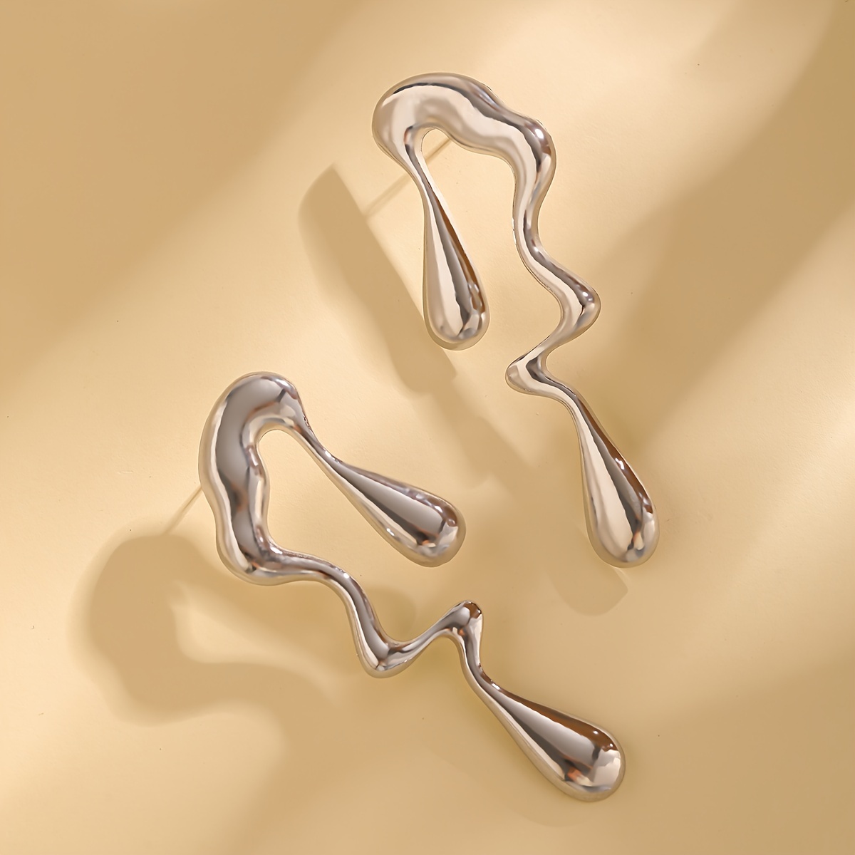 Irregular Golden Party Earrings