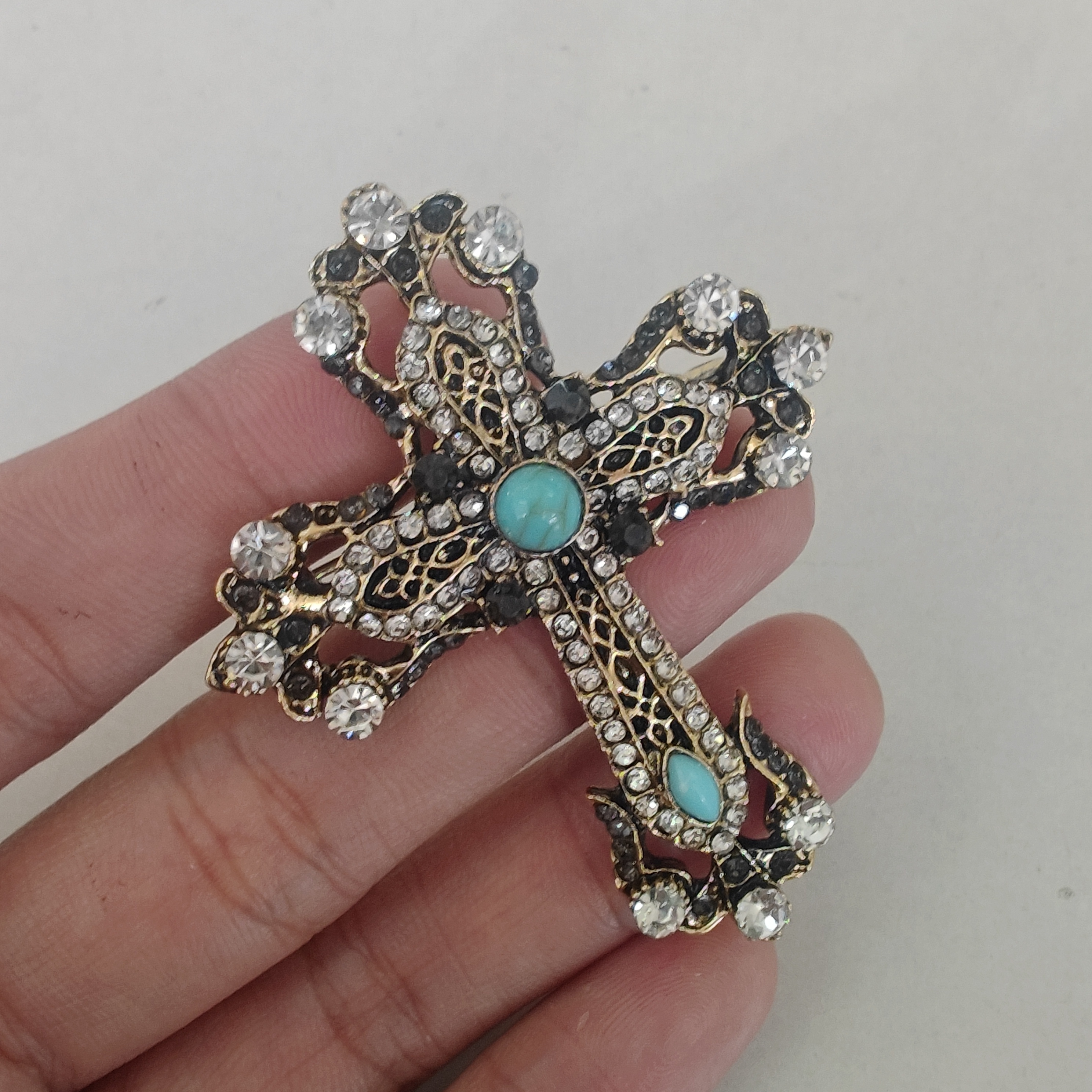 1pc cross brooches mens elegant turquoise bouquet Temu United