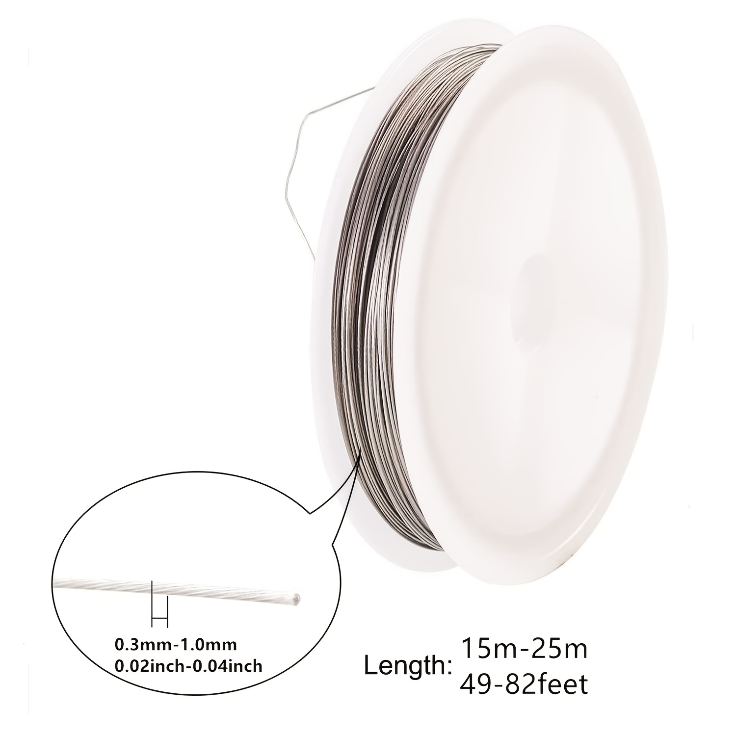 1 Roll/lots 0.3-1.0mm Resistant Strong Line Stainless Steel Wire