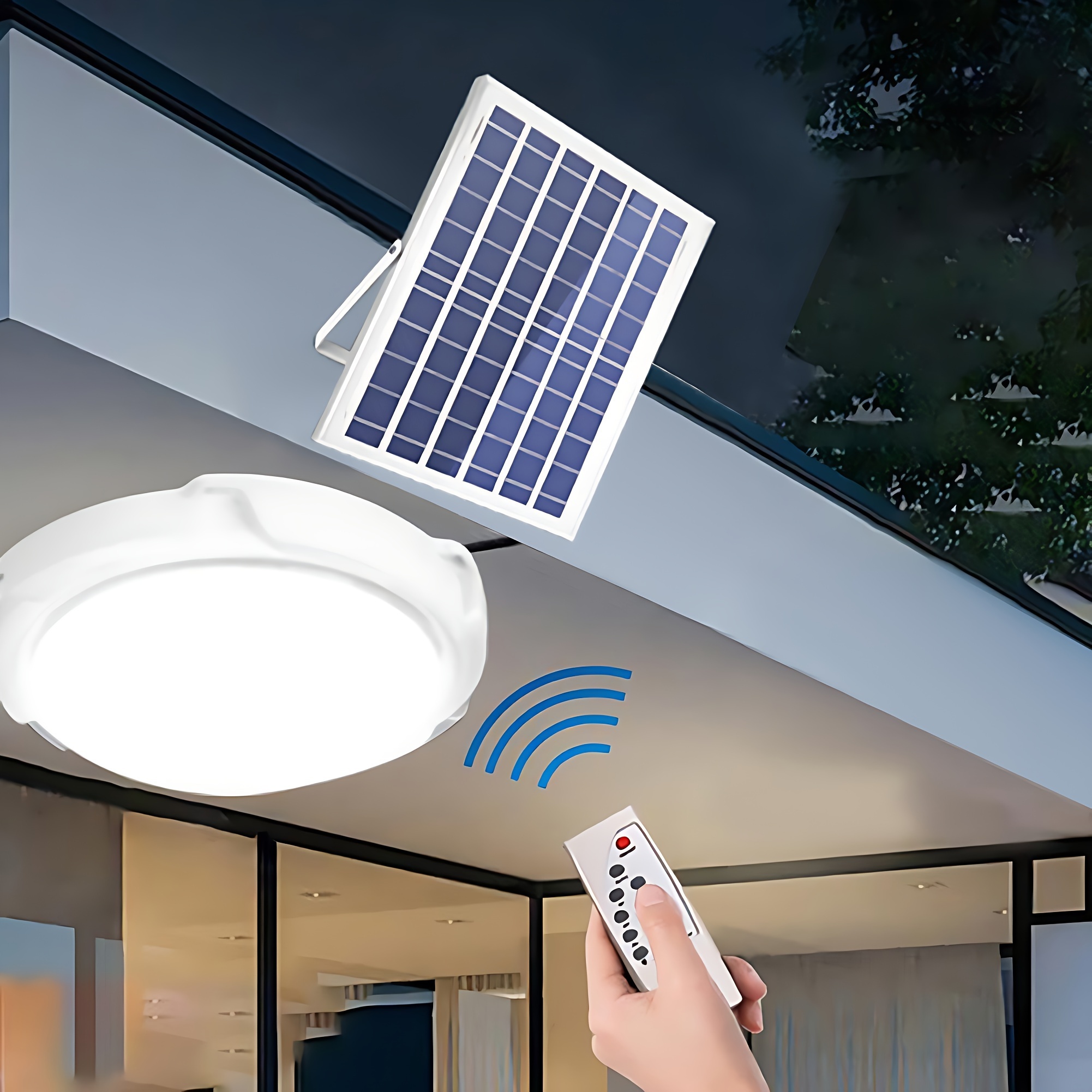 Lumary Lámpara de techo LED inteligente de montaje empotrado, lámpara de  techo WiFi funciona con Alexa Google Home para sala de estar, dormitorio