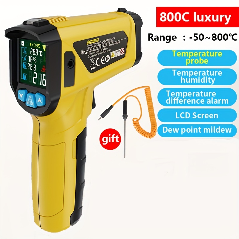 Thermometer Laser Gun IR Infrared Thermal Temperature Humidity Gauge Heat  Sensor