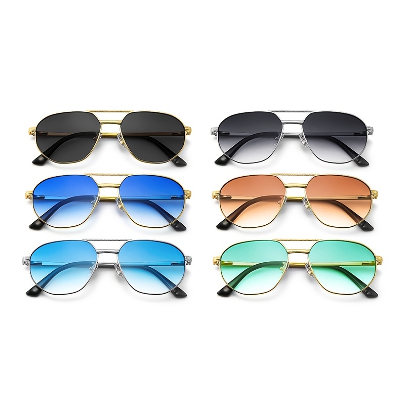 Oversized Square Aviator Sunglasses For Men Women Pilot Shades Golden Frame  Vintage Sun Glasses - Jewelry & Accessories - Temu Germany