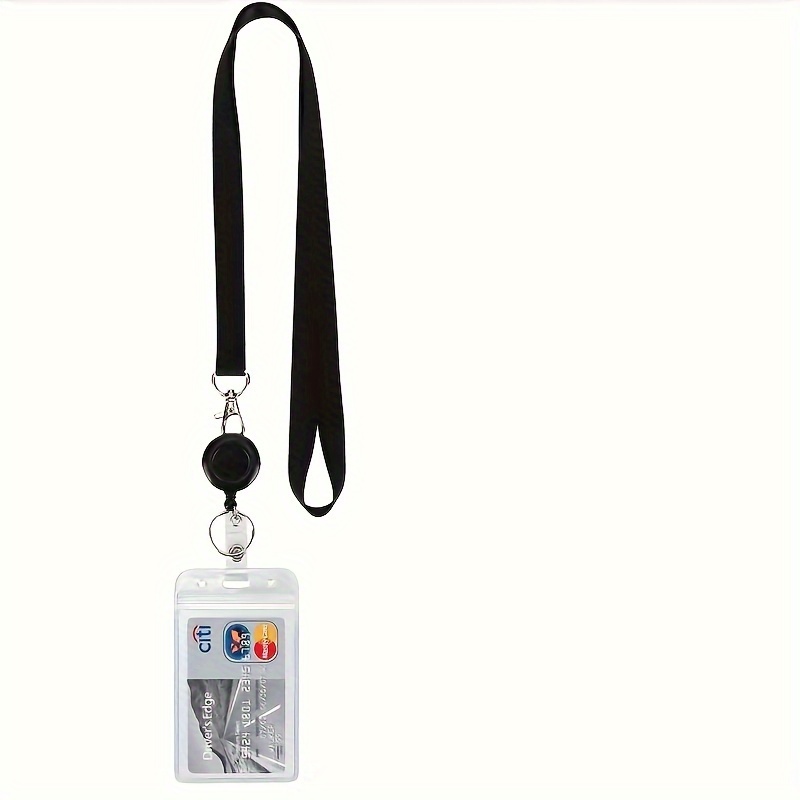 Retractable Badge Reel Pull Buckle Convenient Id Card Holder - Temu