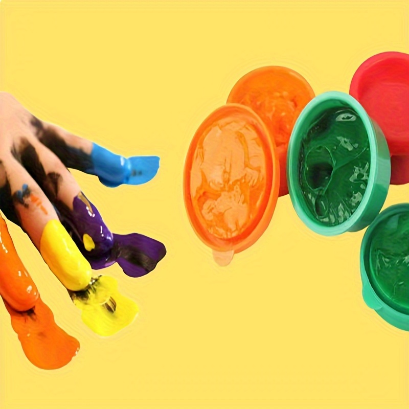  Divertido kit de pintura de dedos para niños, pintura de dedos  no tóxica, lavable, divertido kit de pintura de dedos para niños, juguetes  de dibujo de dedos, manualidades de bricolaje, kit