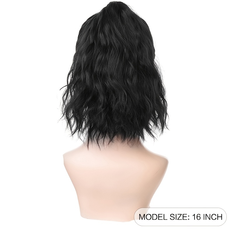 Baseball Cap Curly Ponytail Hat Wig with Synthetic Hair
