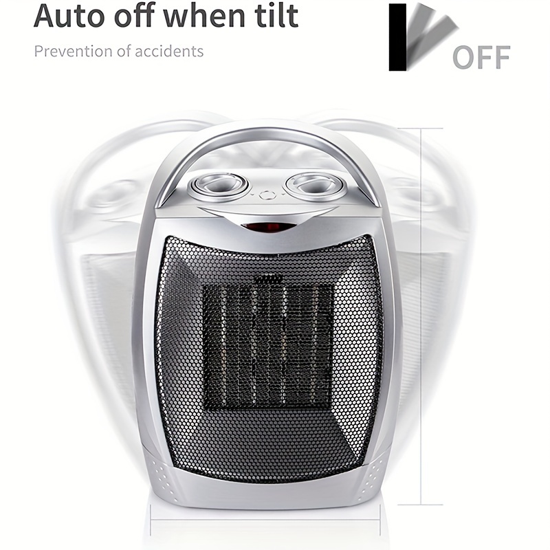 Us Plug Home Ptc Ceramic Heater Portable Wide Angle Air Supply Low Noise  Heater, Overheat Protection Dumping Automatic Power Off Safe Portable  Design, Suitable For Indoor Use, Winter Necessary - Temu