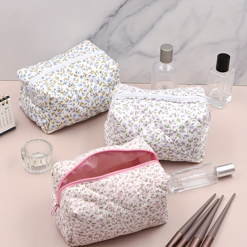 1pc Kawaii Coquette Makeup Bag : Floral Design For A Cute Cosmetic Travel  Toiletry Bags For Women & Girls