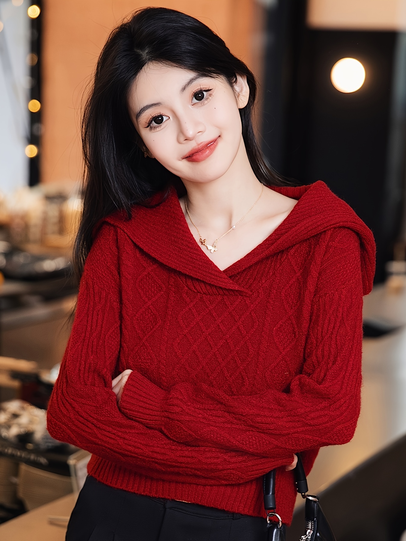 Red Sweater Women - Temu Canada