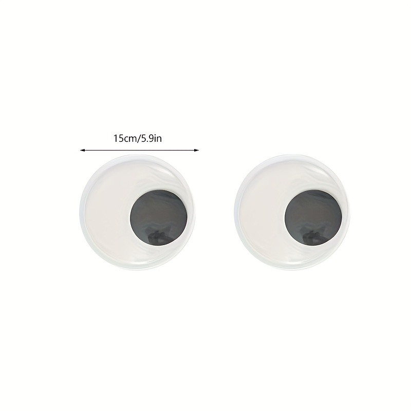 5.9 Inches Giant Wiggle Eyes with Self Adhesive, Black White