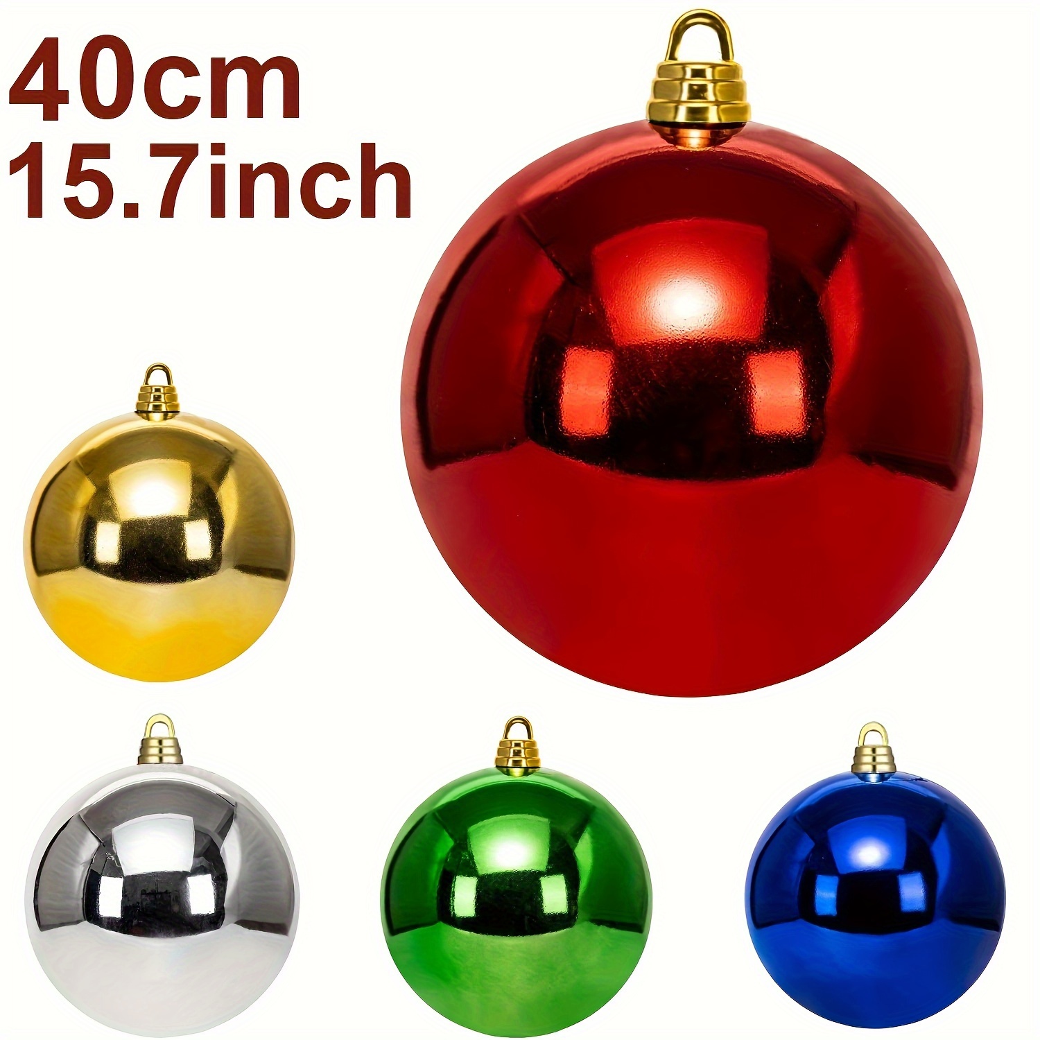 Christmas Ball Ornament With Glitter Interior Large - Temu