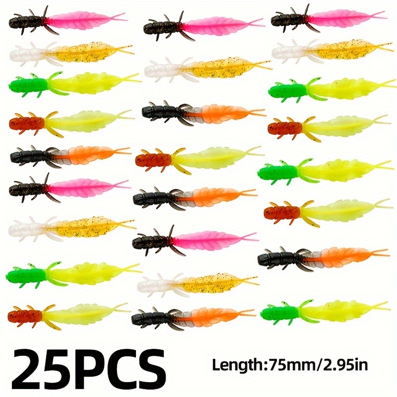 

25pcs 7.5cm Soft Fishing Lure Set, Dual-color Soft Bait, Bionic Swimbait, Outdoor Fishing Tackle