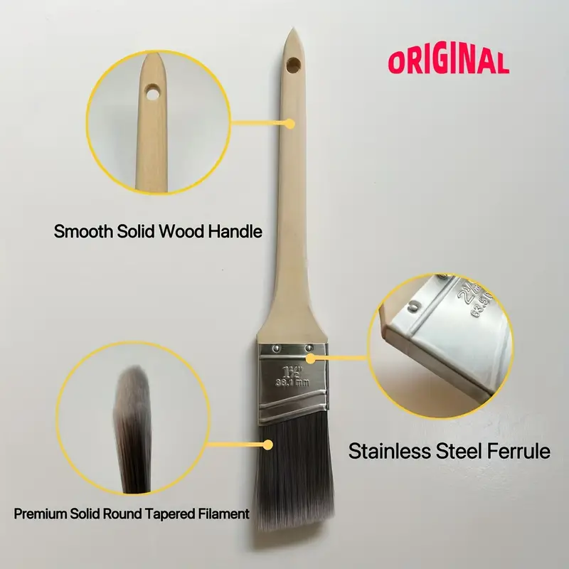 Angled Cut In Paint Brush Paint Brush For Smooth Furniture - Temu