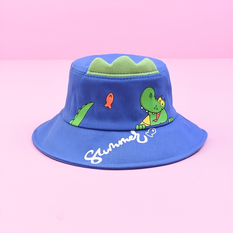 Cute Cartoon Dinosaur Fisherman's Hat Breathable Wide Brim - Temu