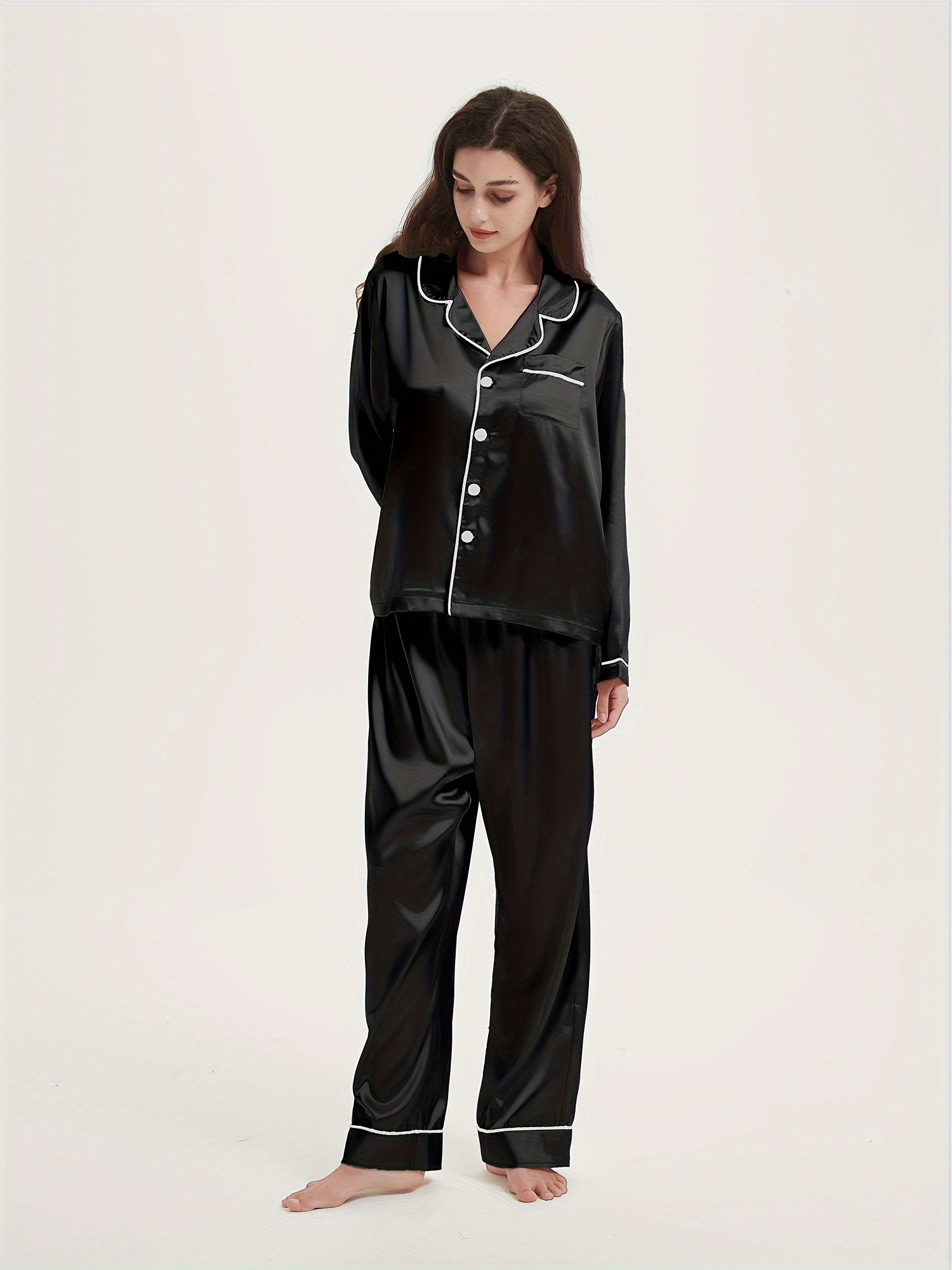 Plus Size Elegant Loungewear Set Women's Plus Contrast - Temu