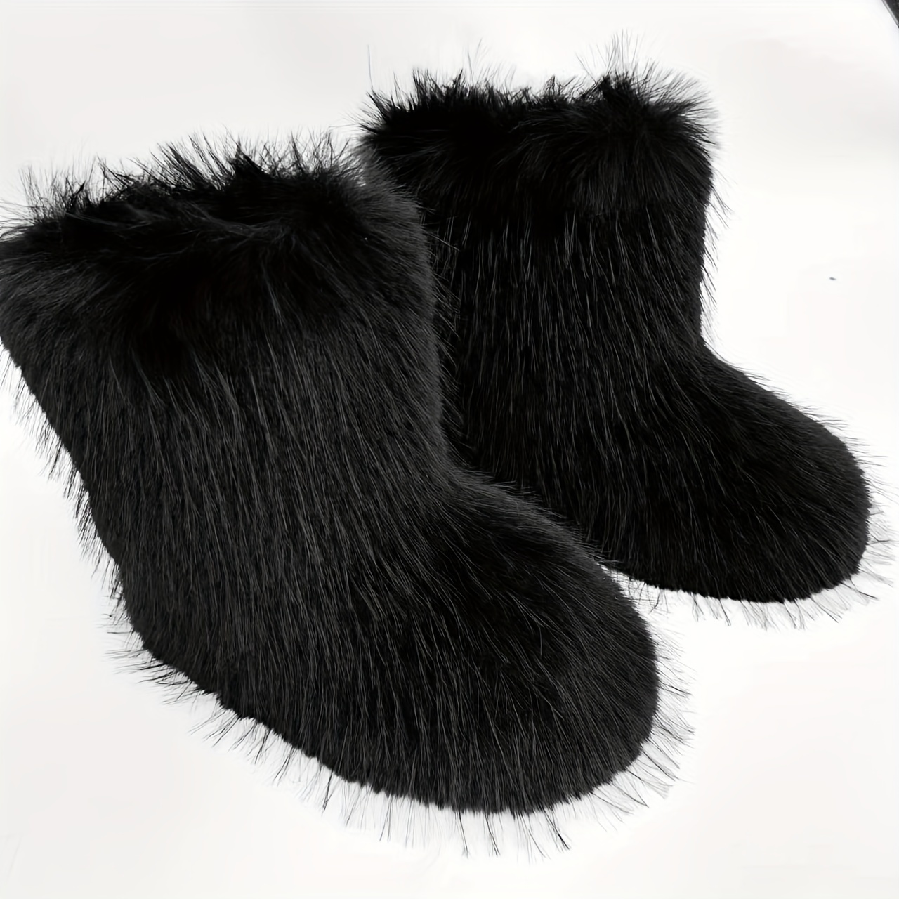 Faux Fur Boots Snow - Temu