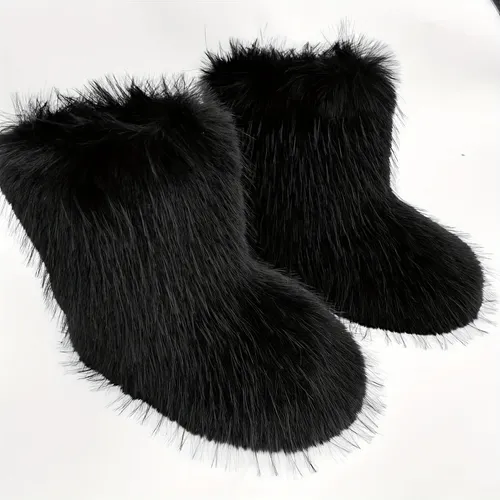 Faux Fur Snow Boot - Temu