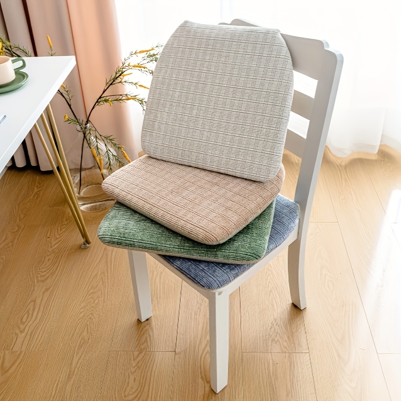 Cojín redondo para silla de bistró, cojín de asiento interior y exterior,  cojín grueso de espuma viscoelástica suave para silla de oficina en casa
