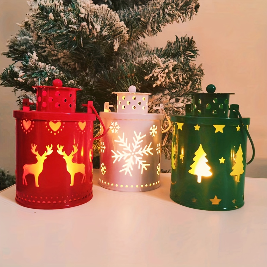Christmas Candle Light Hanging Wind Lantern, LED Electronic