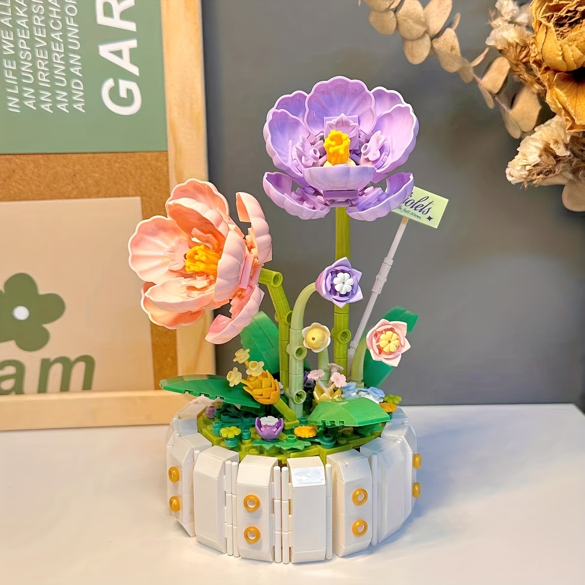 Lilac Flower Creative Block Kit: Bouquet Building Sets For - Temu