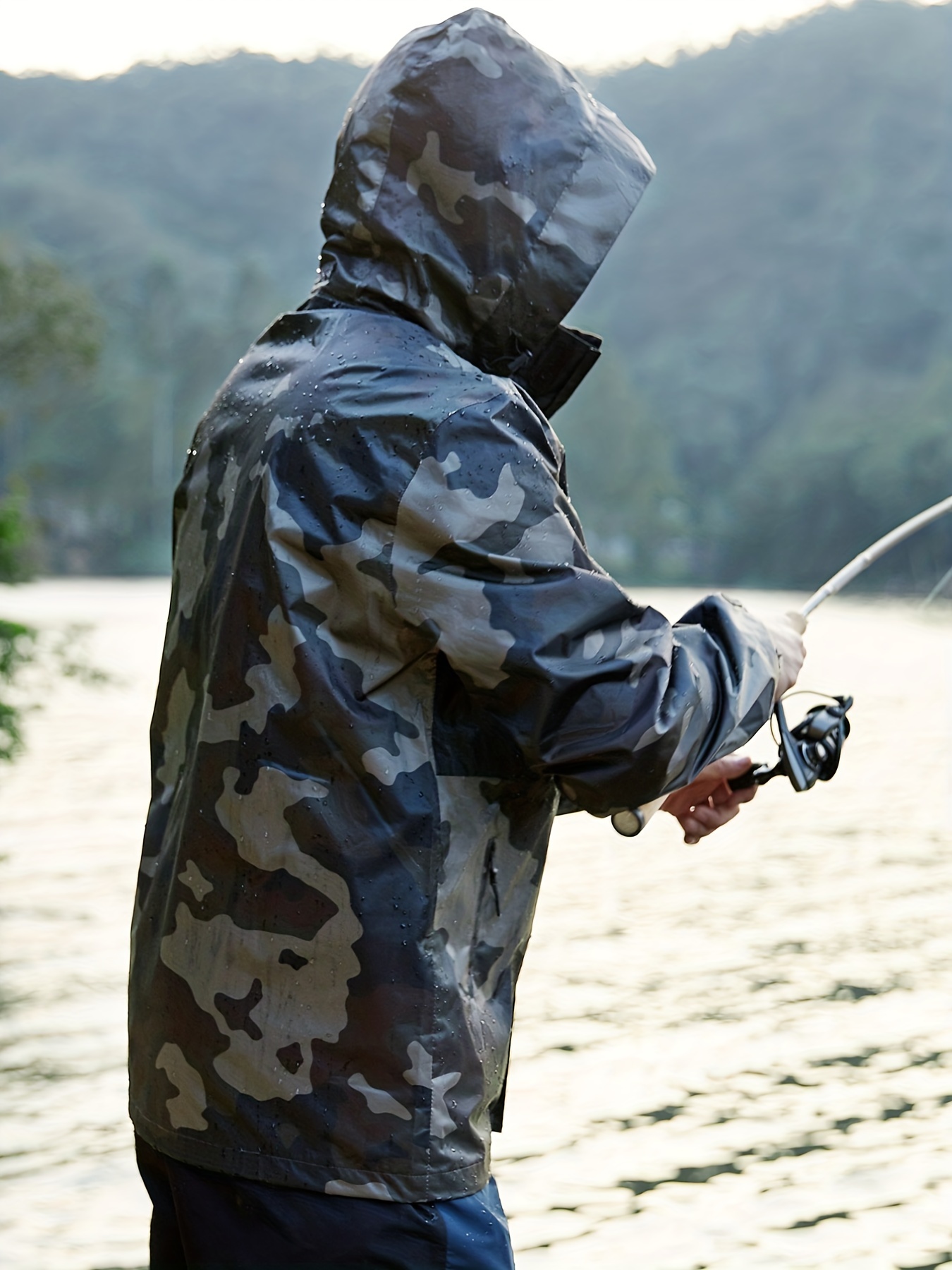 Men's Camouflage Sports Suit: Windproof Waterproof Sun - Temu