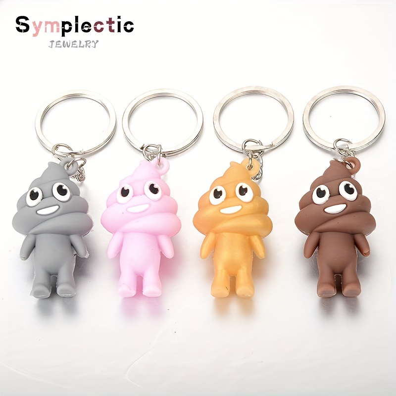 Cartoon Poop Keychain Pendant Cute Bag Accessories Keychain - Temu