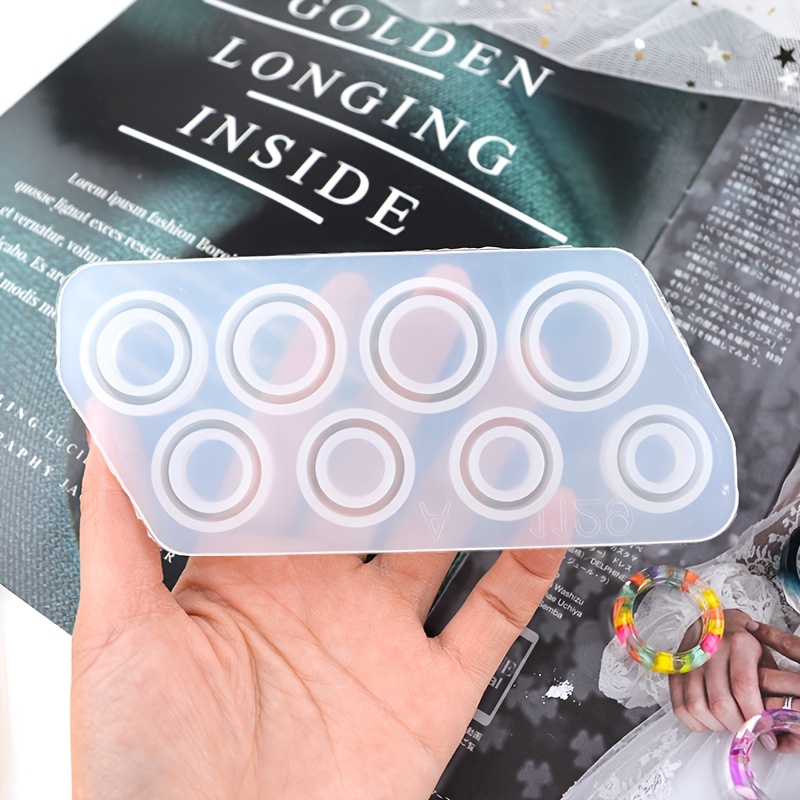 8Pcs Assorted Sizes Ring Silicone Mold For Resin Jewelry Resin