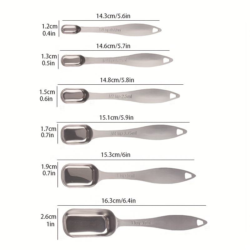 Stainless Steel Seasoning Spoon Scale Measuring Spoon Square - Temu